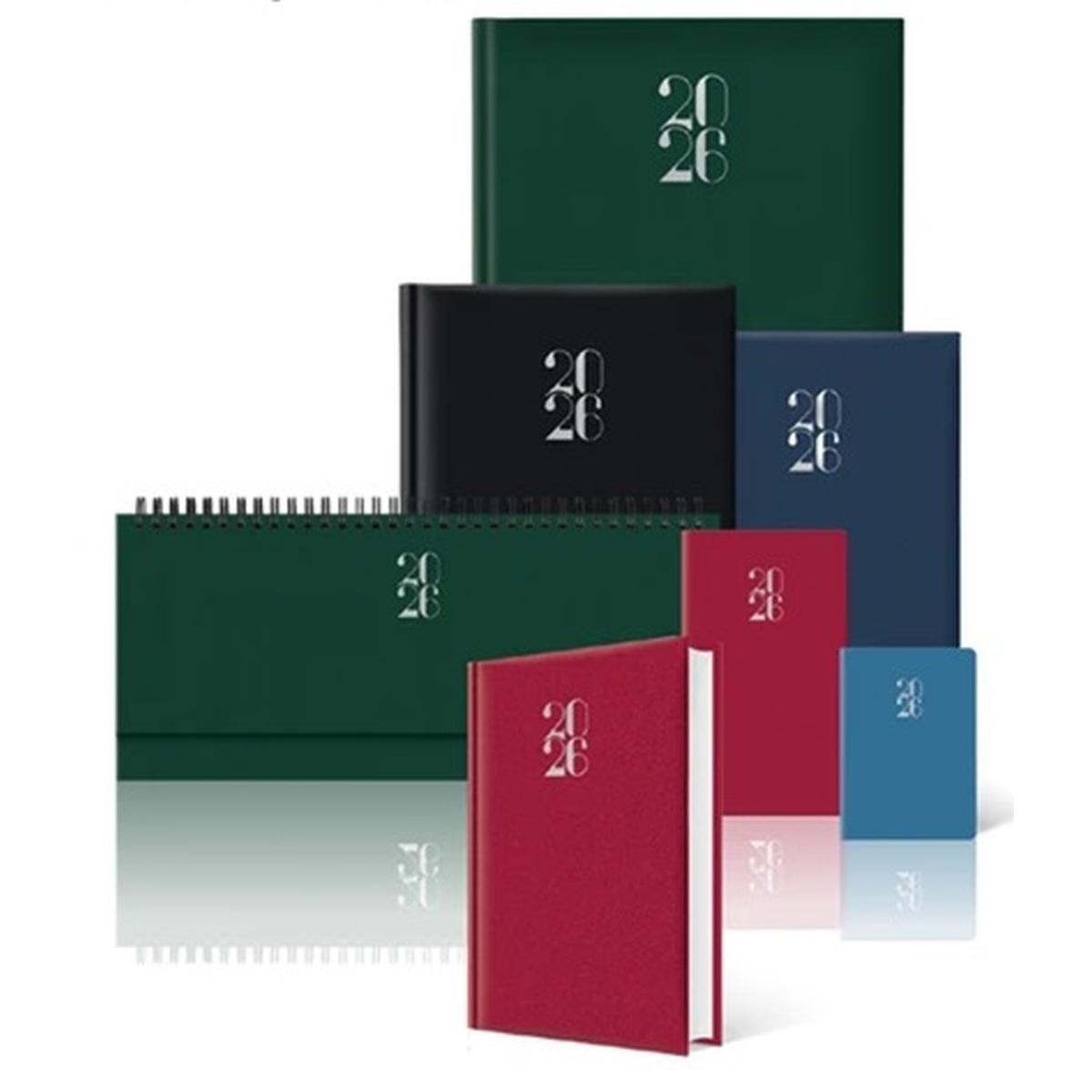 Agenda giornaliera s/d - 11 x 16,5 cm - gommato nero