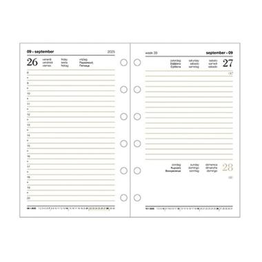 Ricambio organizer giornaliero - 6 fori - 7,8 x 12,3 cm