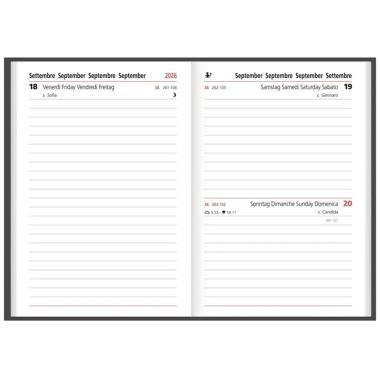 Agenda giornaliera s/d space con linguetta e matita - 9 x 13 cm