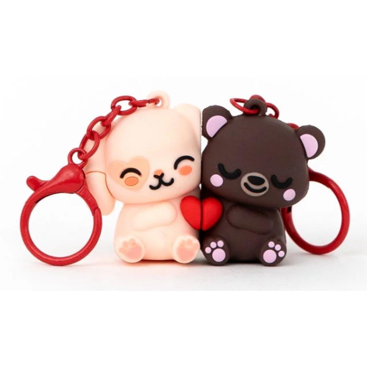 Set di 2 portachiavi - coniglietto e orsetto