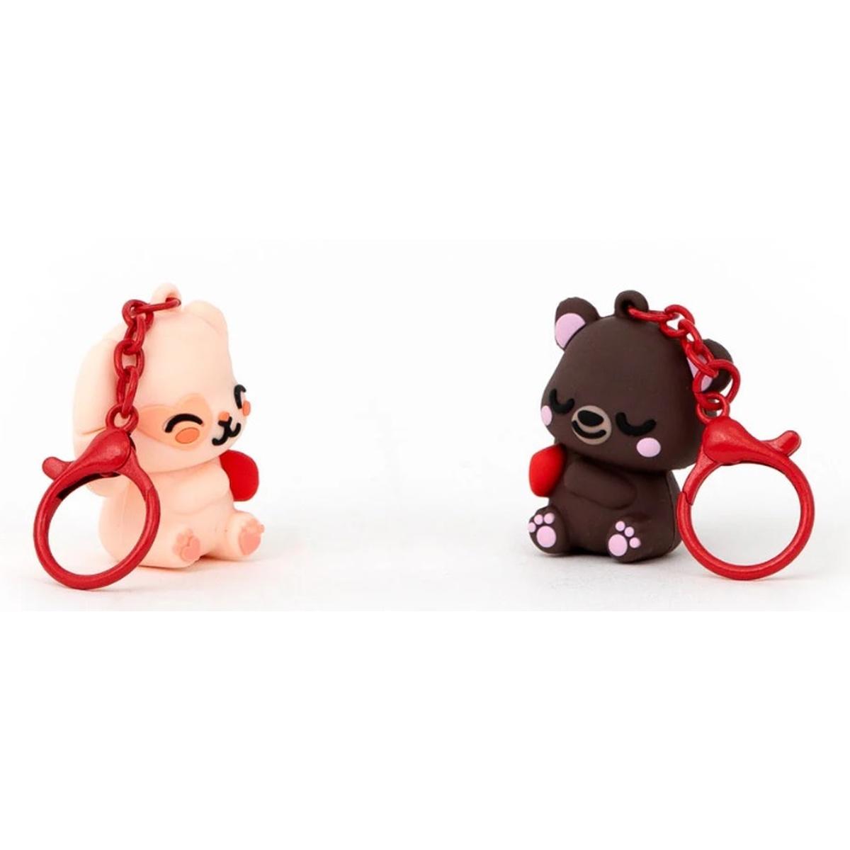 Set di 2 portachiavi - coniglietto e orsetto