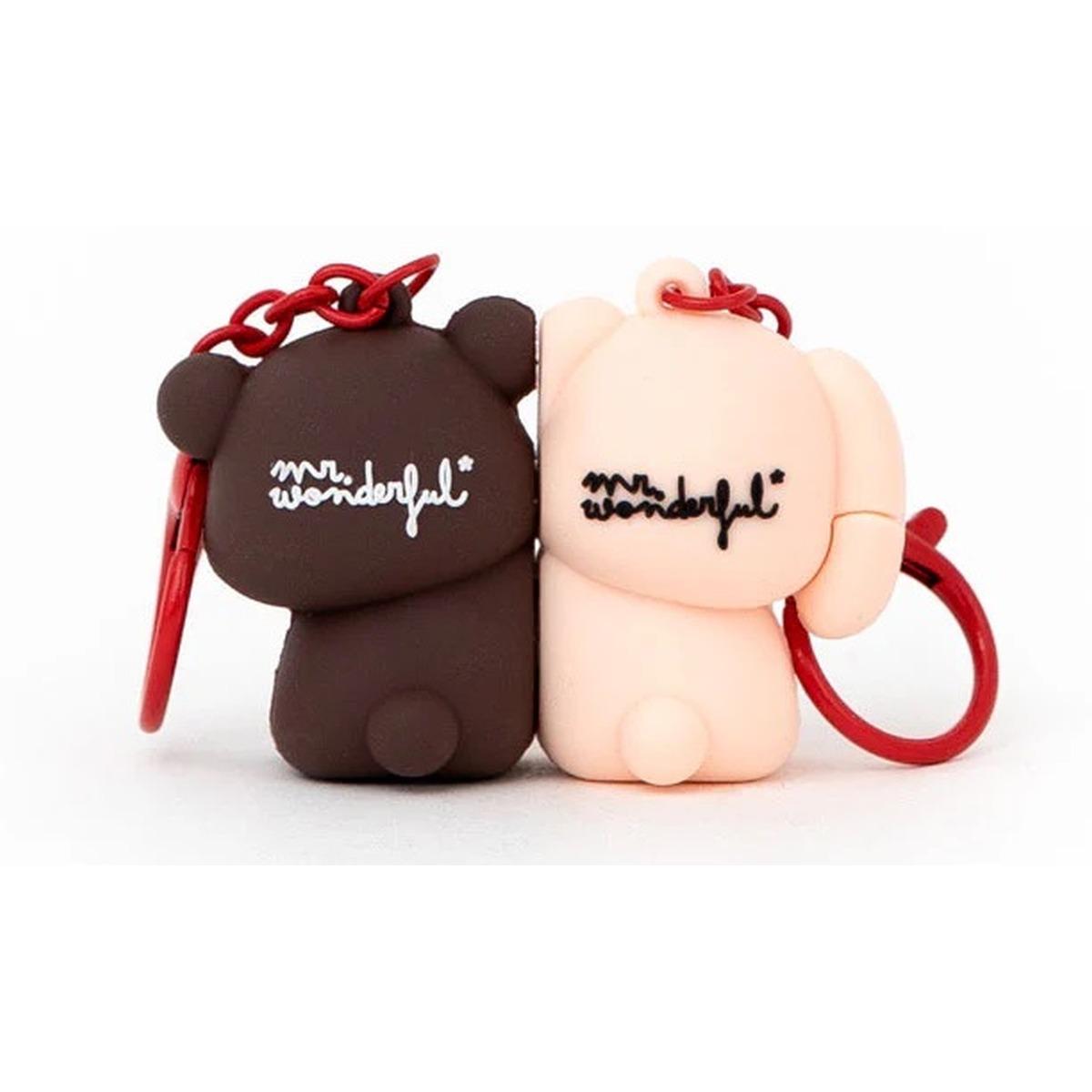 Set di 2 portachiavi - coniglietto e orsetto