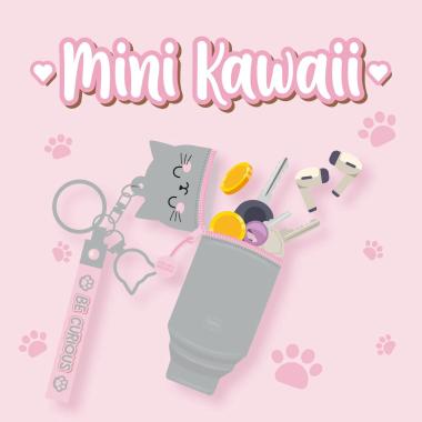 Portamonete con portachiavi - mini kawaii