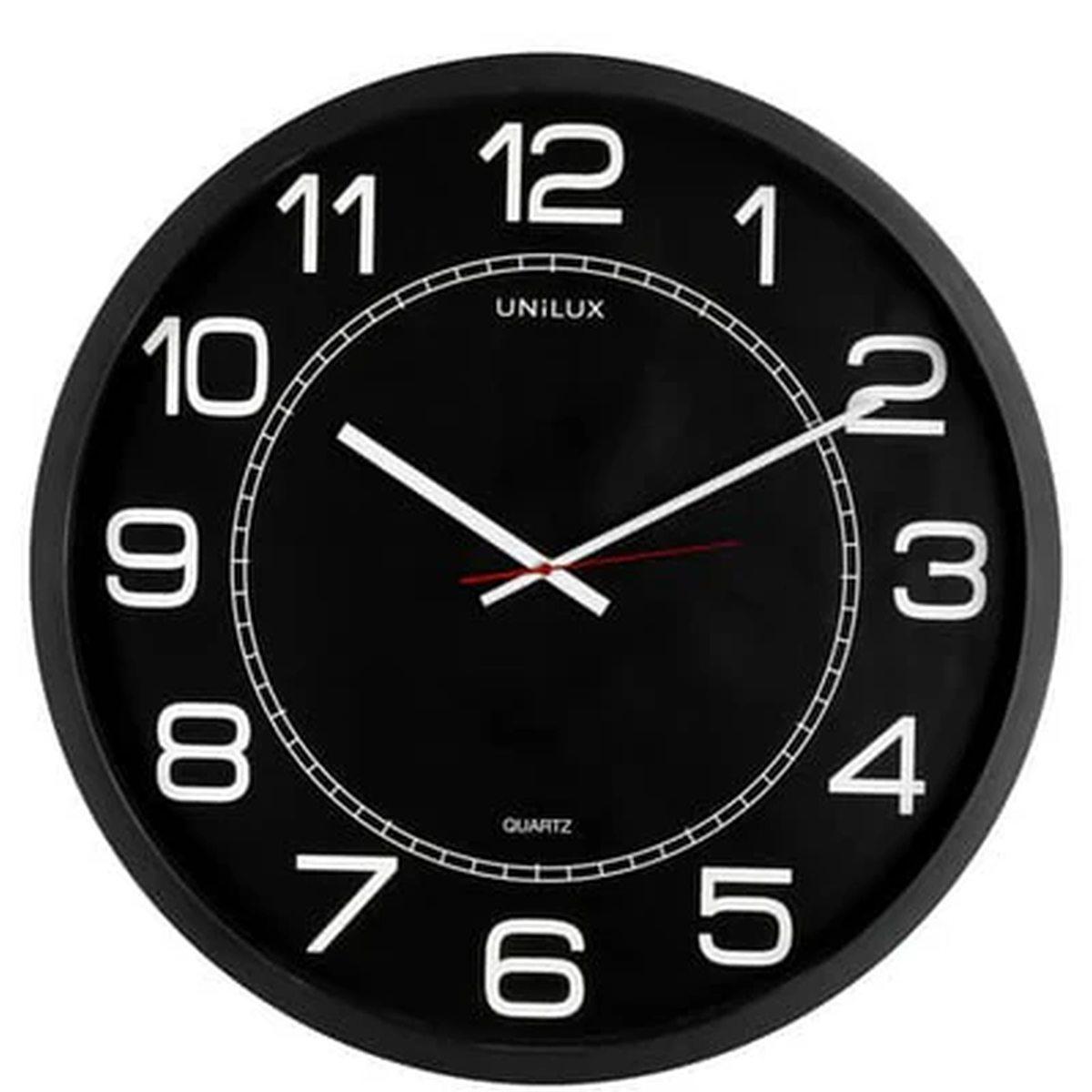 Unilux orologio da parete mega - Ø 57,5 cm - quarzo - nero