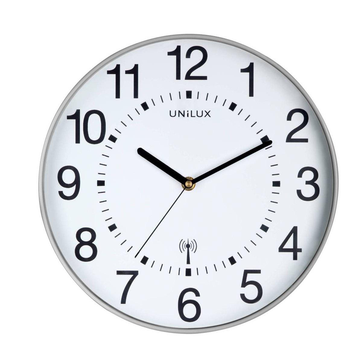 Unilux orologio da parete wave - Ø 30 cm - grigio metallizato