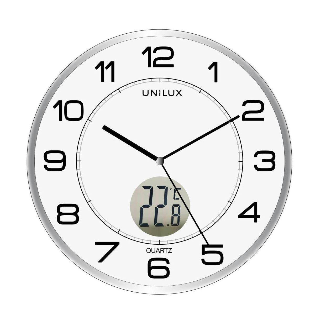 Unilux orologio da parete tempus - Ø 30,5 cm - grigio metallizato