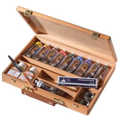 Maimeri cassetta studio in faggio - colori olio classico