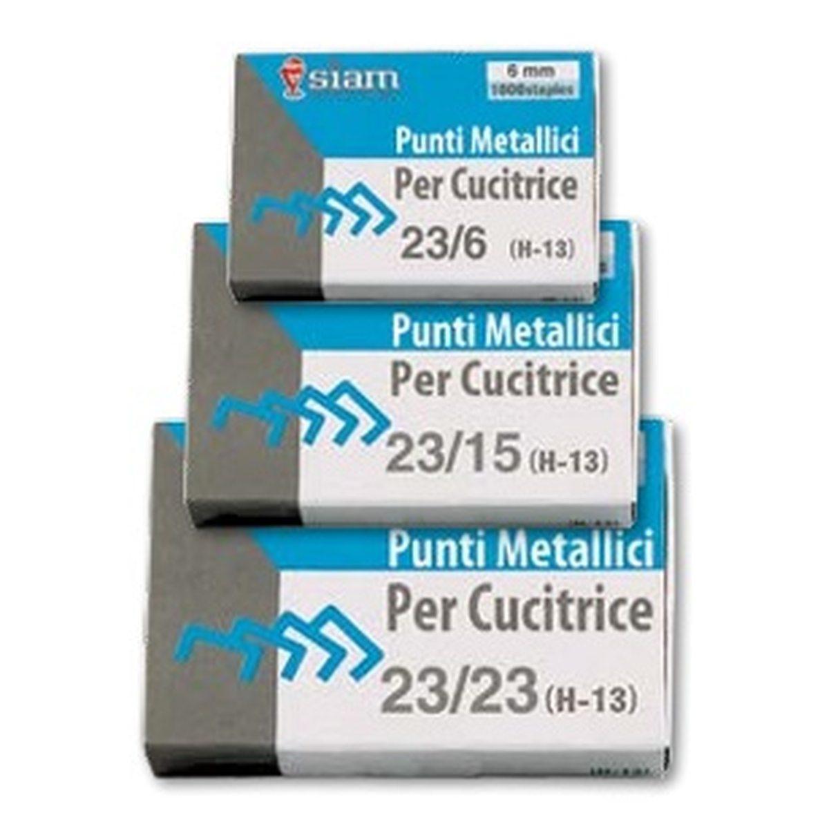 Siam punto metallico per cucitrice 23/6 (2-30 ff)