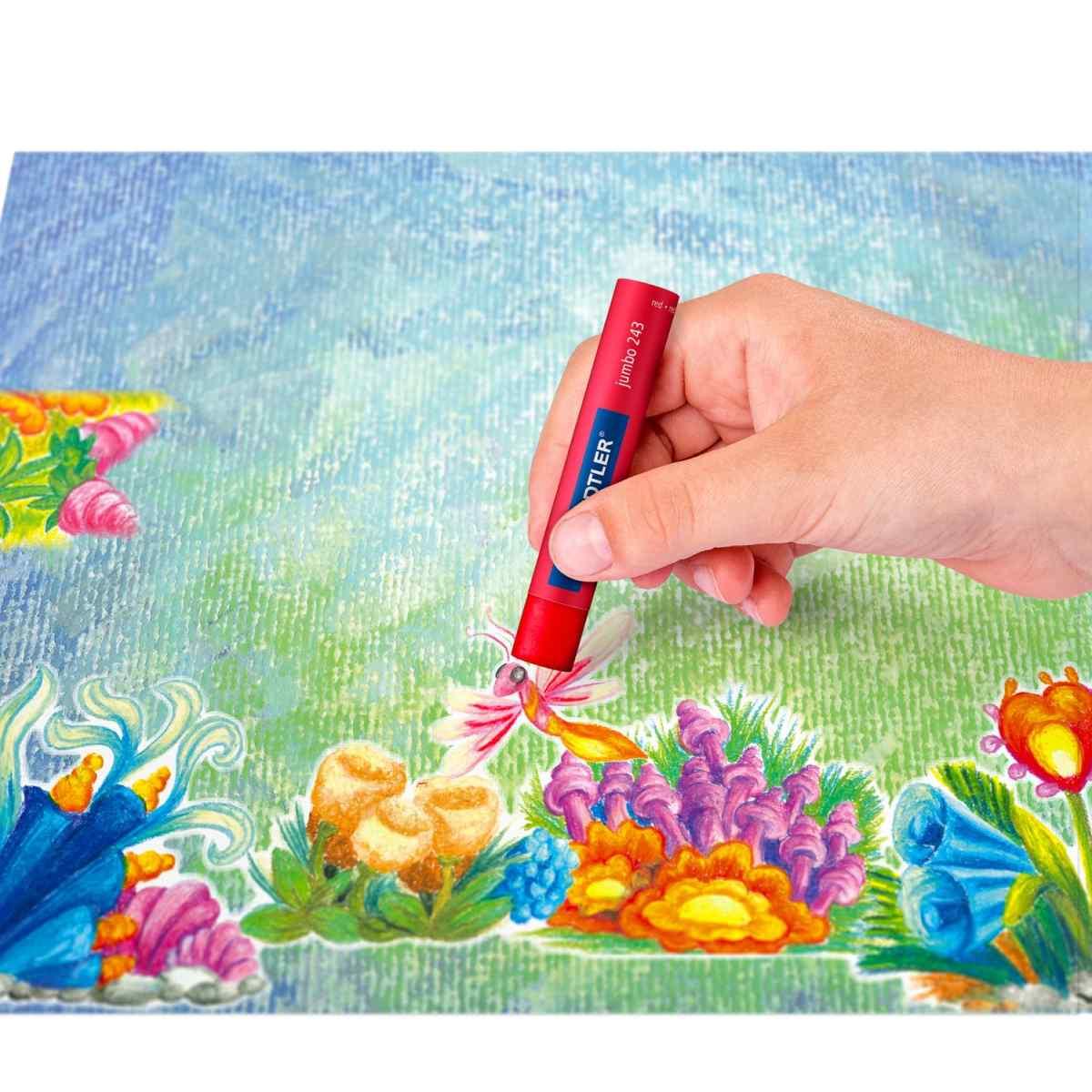 Pastelli a olio staedtler jumbo 243 - 12 pz