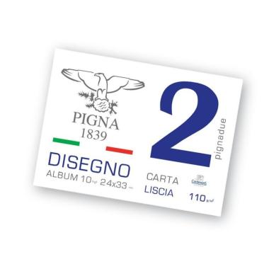 Pigna - album disegno pigna 2 - carta liscia - 10 fg - 110 gr - 24 x 33 cm