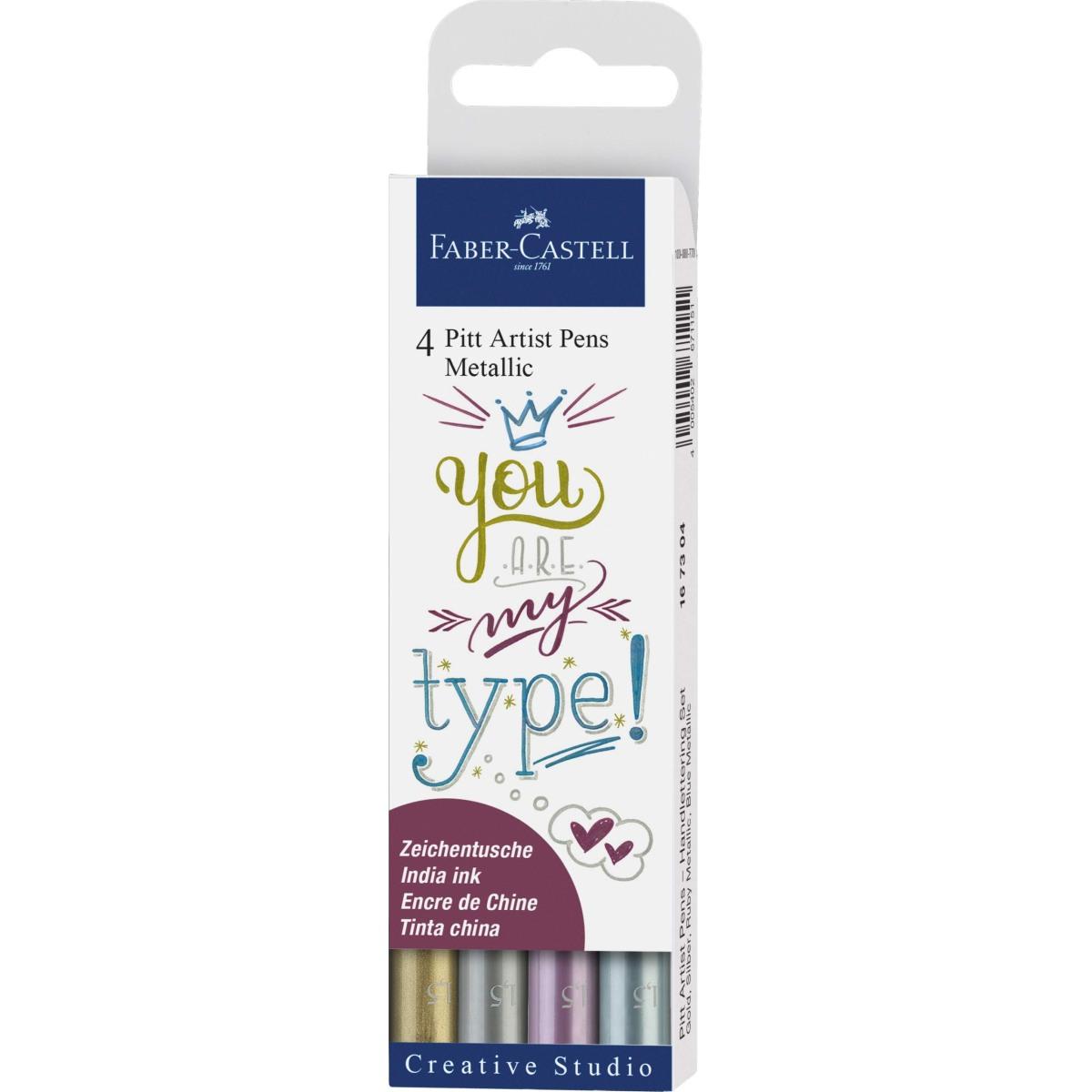 Faber-castell - hand lettering set - 4 pitt artist pens - you are my type !