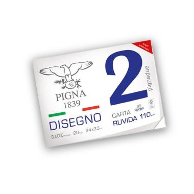 Pigna - album disegno 4 angoli - carta ruvida - 20 fg - 110 gr - 24 x 33 cm