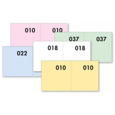 Blocco lotteria numerato 1/1000 (set di 10 blocchi da 100 numeri) - 6 x 13 cm