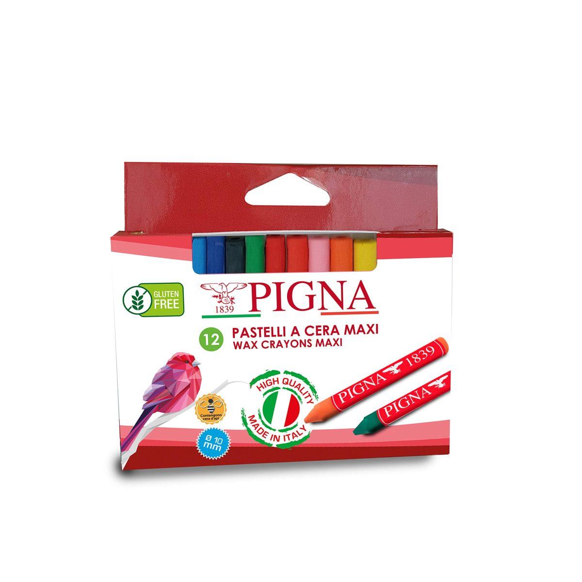 Pigna - pastelli a cera maxi - 10 mm - 12 pz