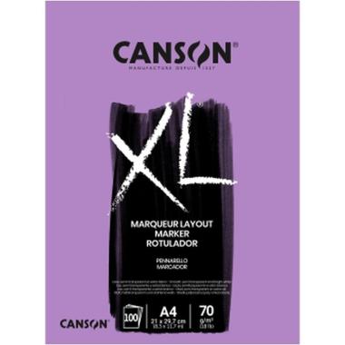 Canson - album xl marker - grana liscia - a4 - 70 gr - 100 fg