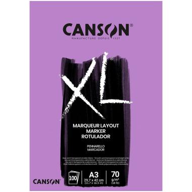 Canson - album xl marker - grana liscia - a3 - 70 gr - 100 fg