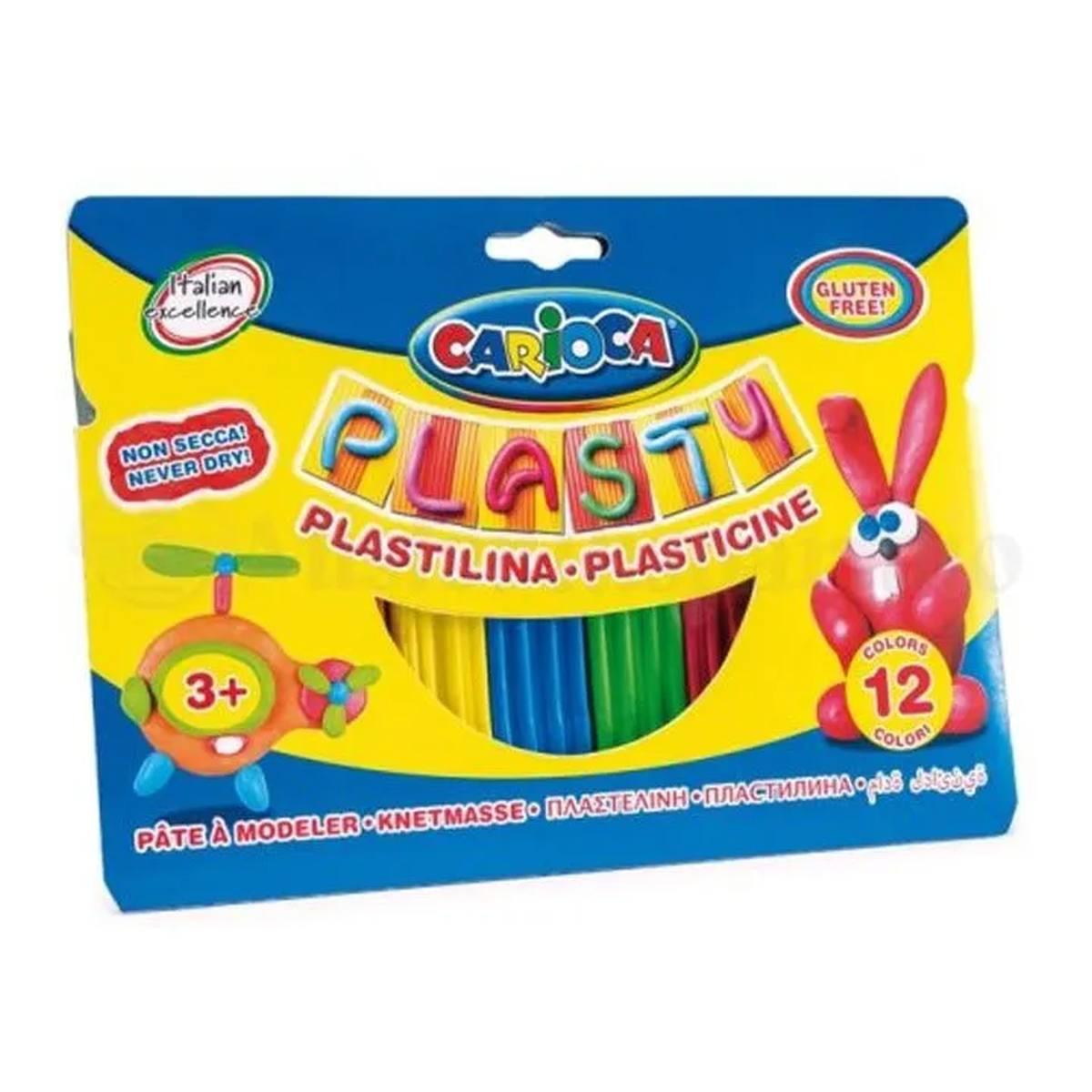 PLASTILINA PLASTY 150gr - 12 COLORI