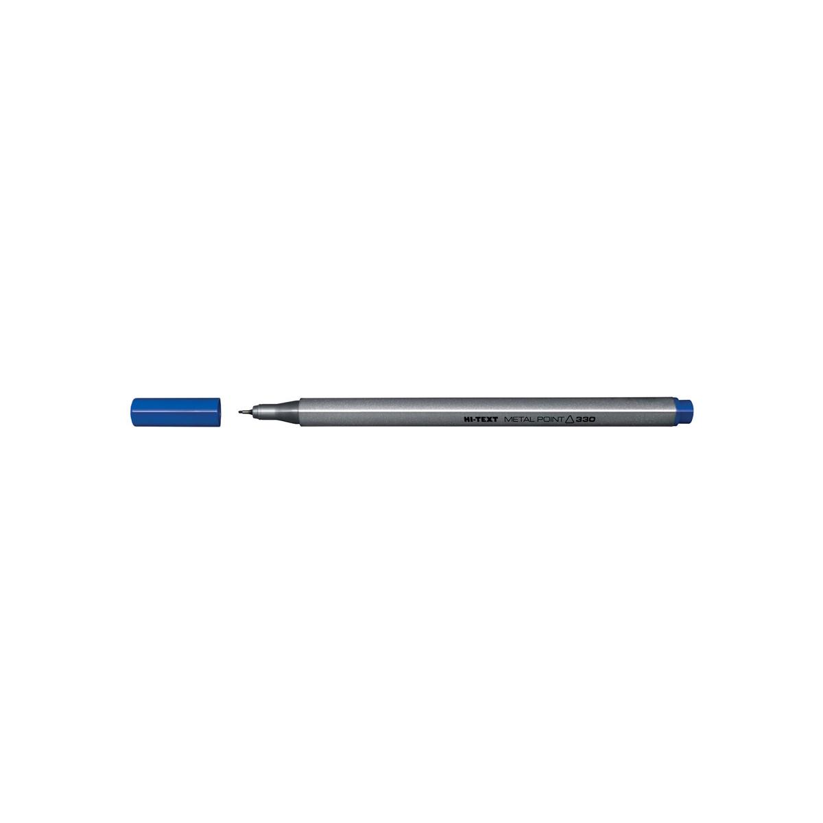 Hi-text metal point 330 - penna triangolare a punta metallica  - inchiostro a base d'acqua - tratto 0,3 mm -