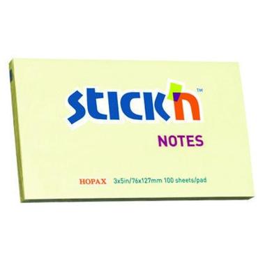 Stick'n - foglietti adesivi rimovibili - 76 x 127 mm - 100  fg - gialli