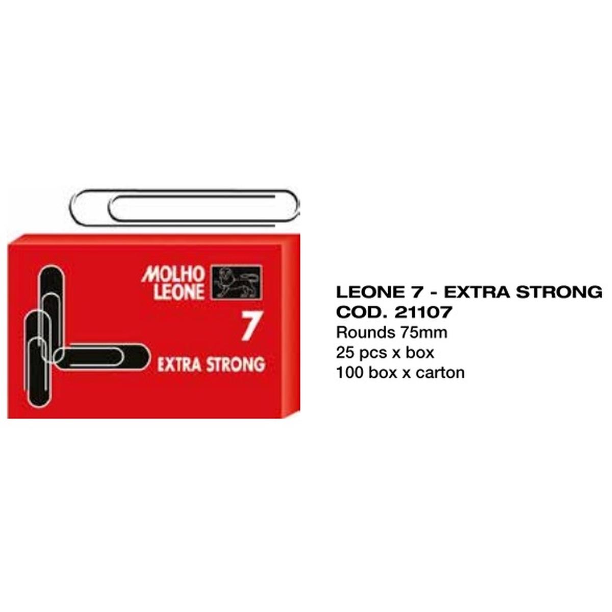 Molho leone - fermagli zincati n. 7 rounds 75 mm - 25 pz