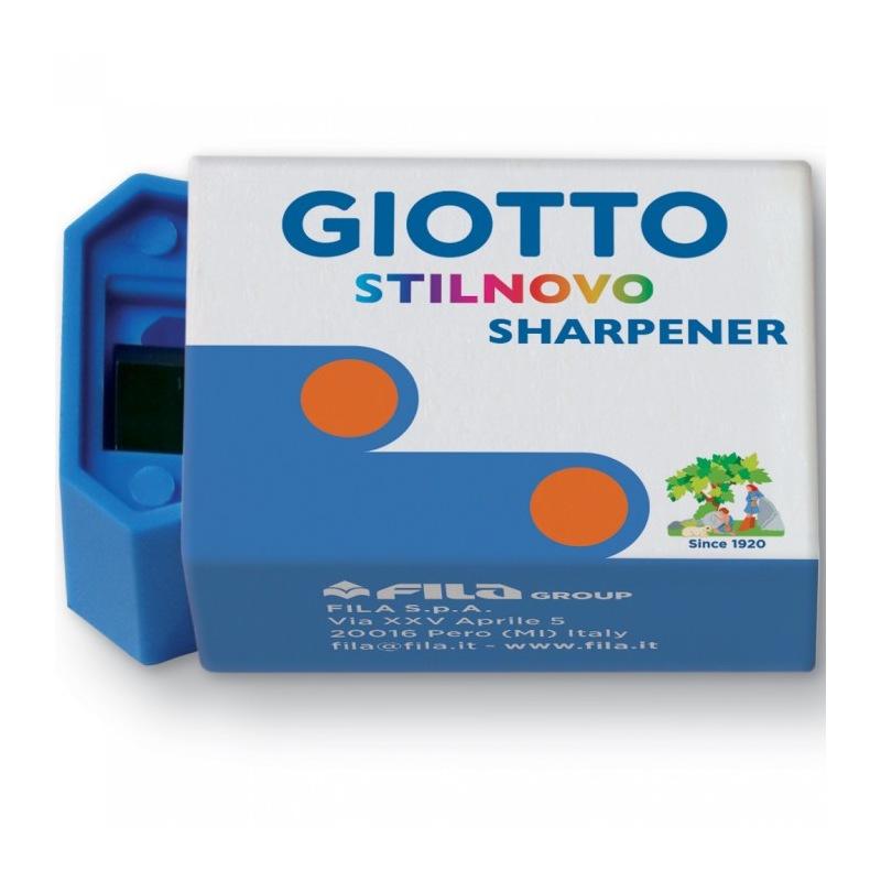 Giotto stilnovo sharpener - temperamatite in plastica a 1 foro standard - colori fluo - formato 30 x 20 x 15 mm