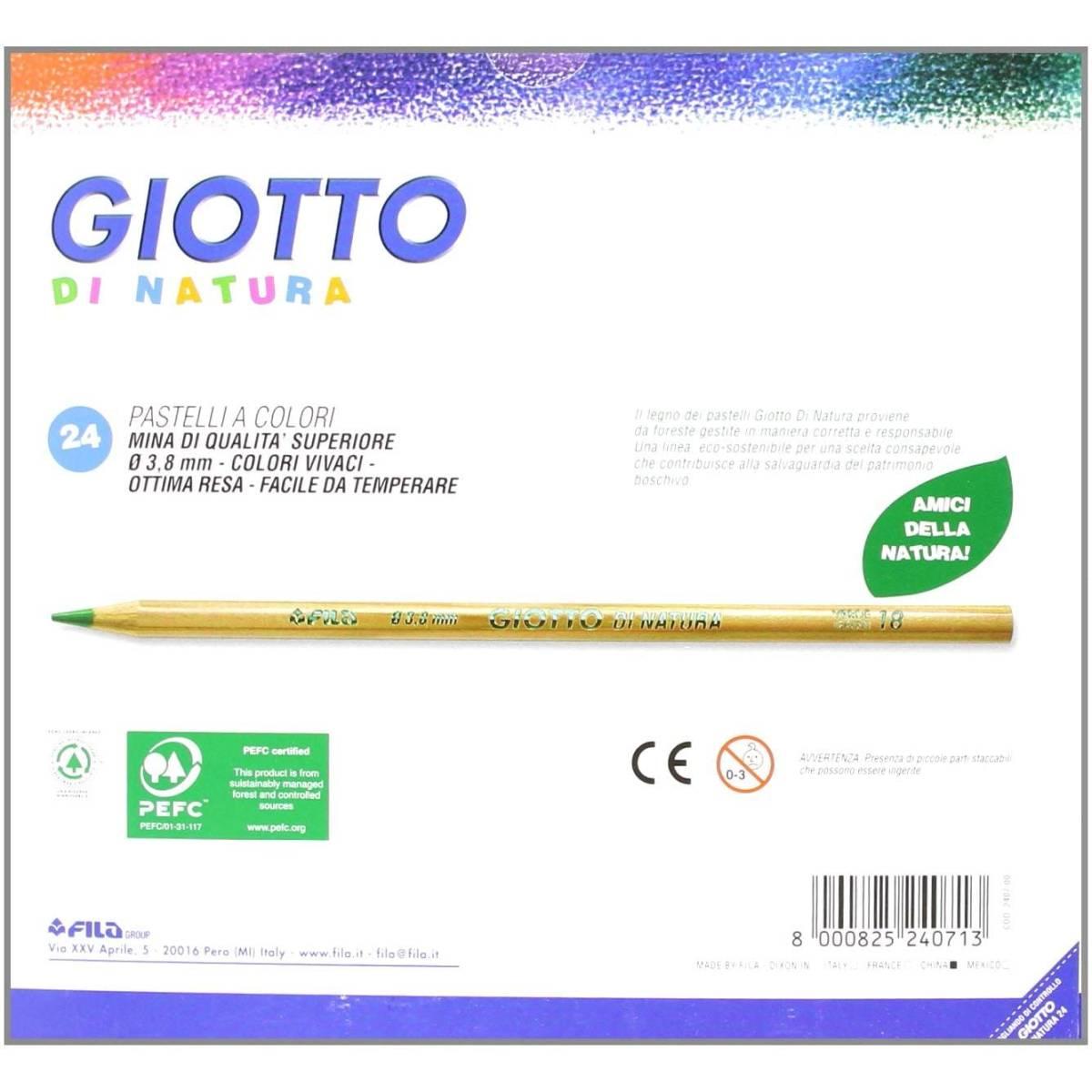 Pastelli giotto di natura - Ø 3,8 mm - 24 pz