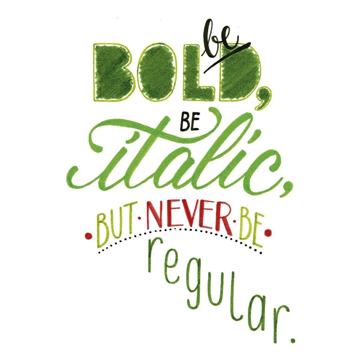 Faber-castell hand-lettering set - 6 pitt artist pens - be bold, be italic, but never be regular