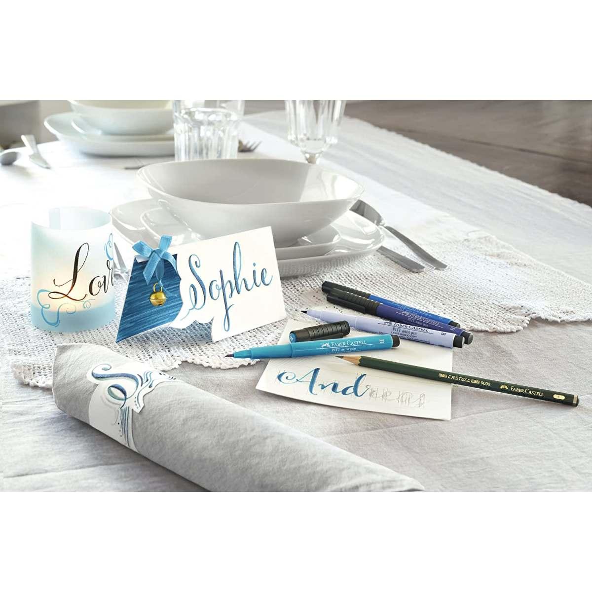 Faber-castell hand-lettering set - 6 pitt artist pens - be bold, be italic, but never be regular