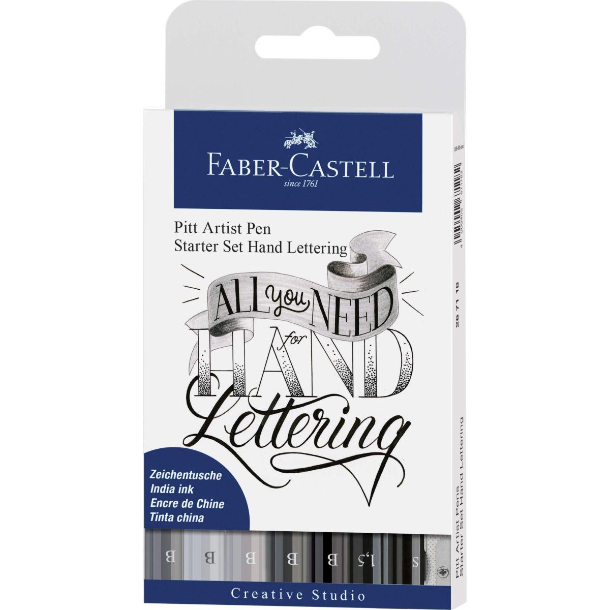 Faber-castell - starter set hand lettering - pitt artist pen - all you need for hand lettering