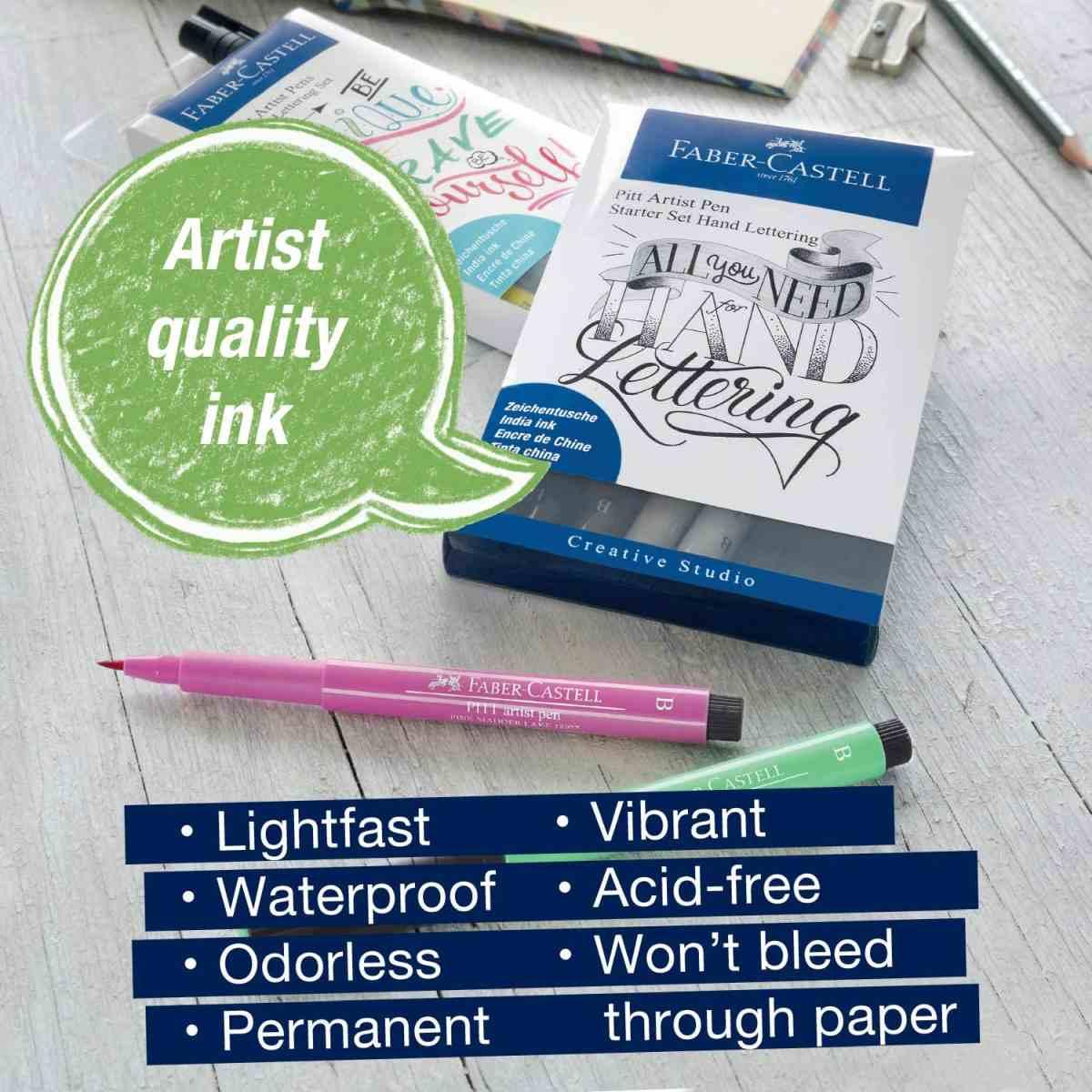 Faber-castell - starter set hand lettering - pitt artist pen - all you need for hand lettering