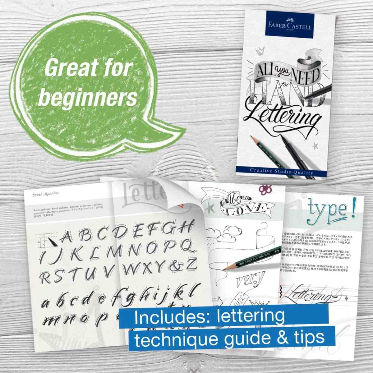 Faber-castell - starter set hand lettering - pitt artist pen - all you need for hand lettering