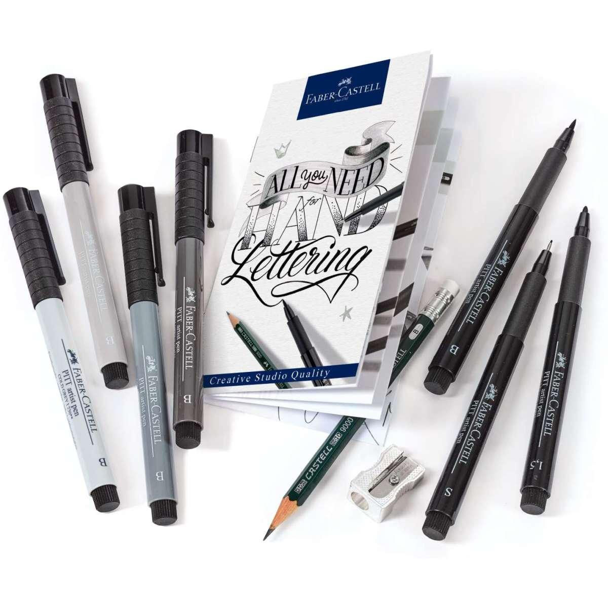 Faber-castell - starter set hand lettering - pitt artist pen - all you need for hand lettering
