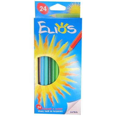 Elios - pastelli Ø 2,8 mm - 24 pz - pastello esagonale verniciato nel colore della mina