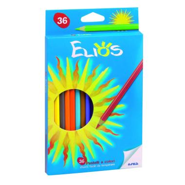 Elios - pastelli Ø 2,8 mm - 36 pz - pastello esagonale verniciato nel colore della mina