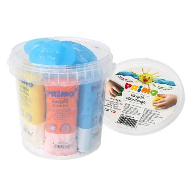 Primo easydo' gluten free - secchiello grande di pasta soffice da modellare con 7 panetti da 100 gr e formine