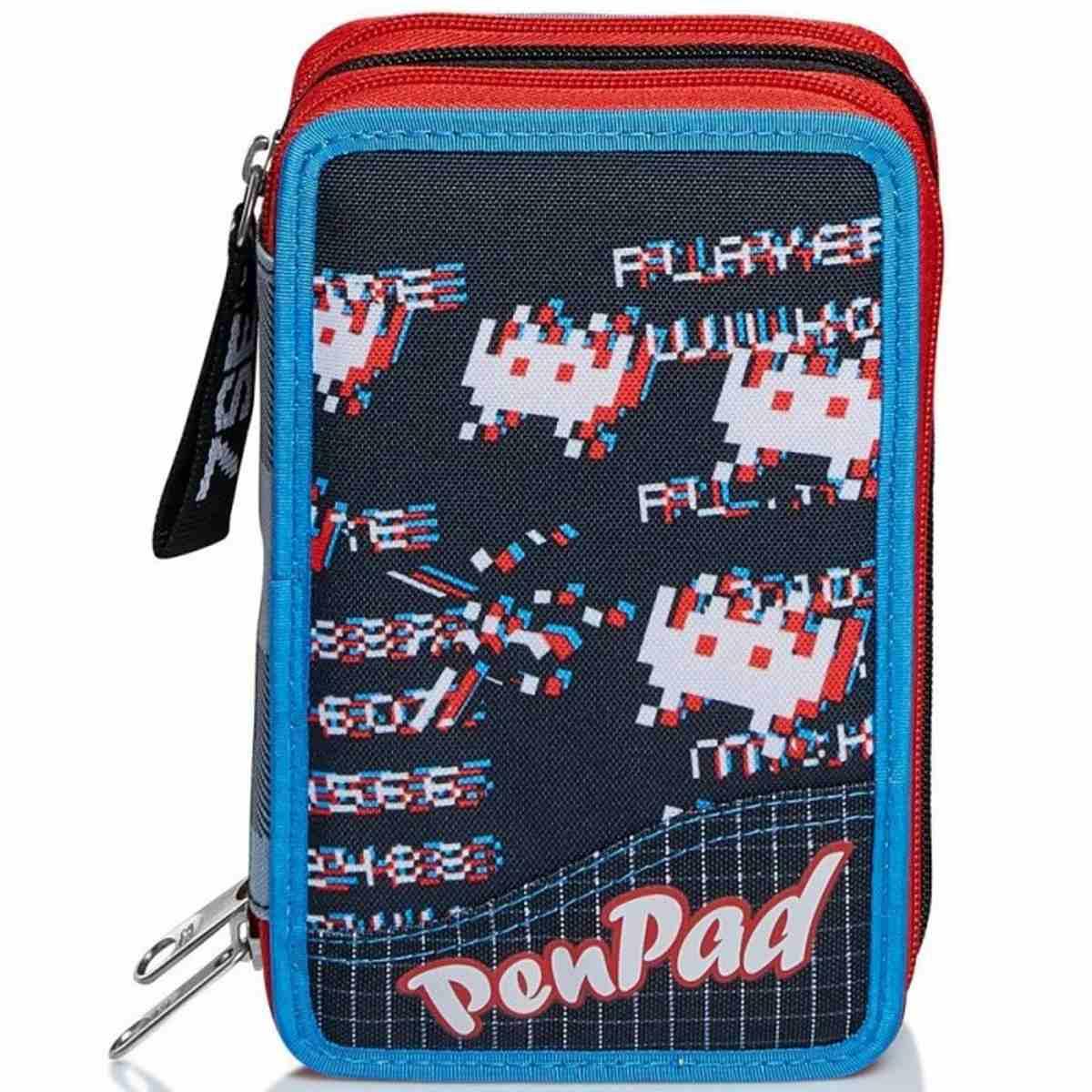 Seven - astuccio 3 zip pen pad space check