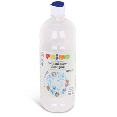 Primo - colla ad acqua trasparente - bottiglia 1000 ml con tappo dosatore