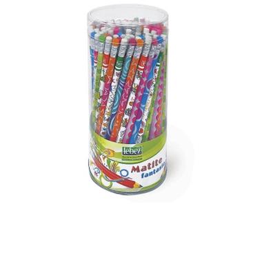 Lebez - matita hb con gomma - fantasie assortite