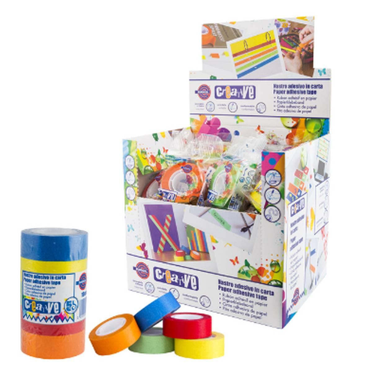 Eurocel - 5 nastri adesivi in carta 19 mm x 10 mt