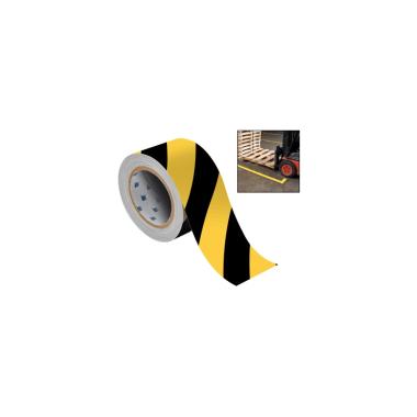 NASTRO ADESIVO PVC NERO/GIALLO 50mm x66m