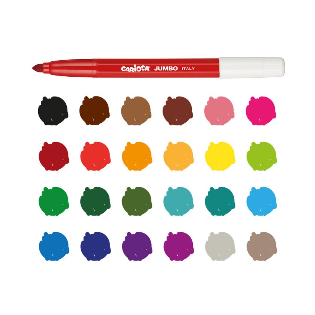 Carioca pennarelli punta maxi jumbo - 24 pz