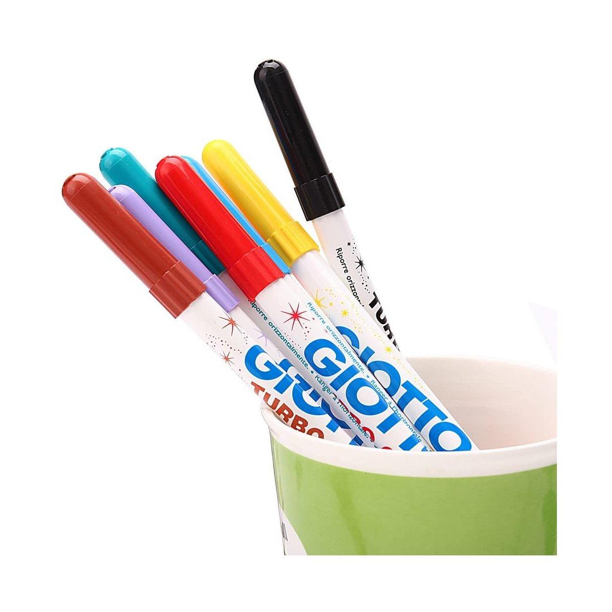 Giotto turbo glitter - astuccio da 8 pennarelli con inchiostro glitterato