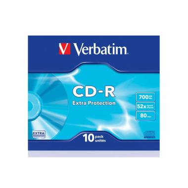 Verbatim - cd-r 700mb con velocit 52x e durata 80min - slim case