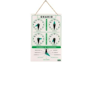 Lebez - cartello orario in acrilico