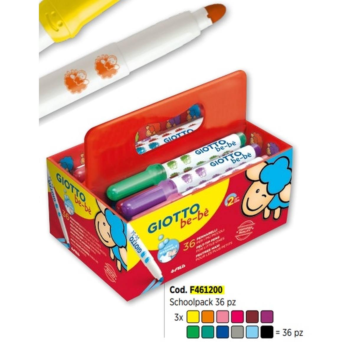 Giotto be-b pennarelli - schoolpack 36 pz