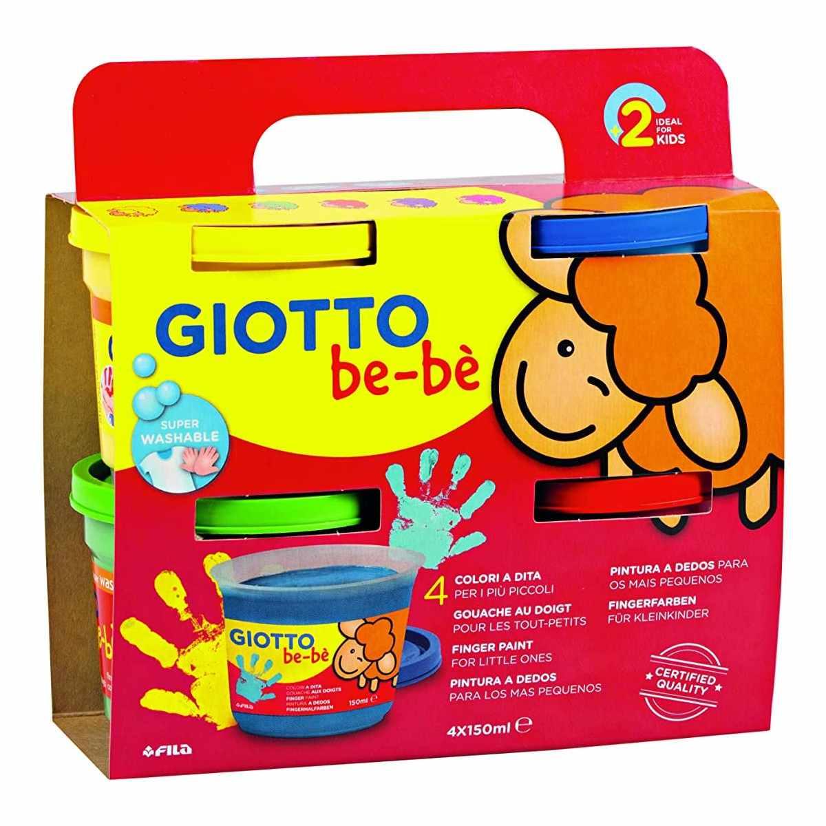 Giotto be-be' colori a dita - 4 x 150 ml