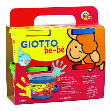 Giotto be-be' colori a dita - 4 x 150 ml