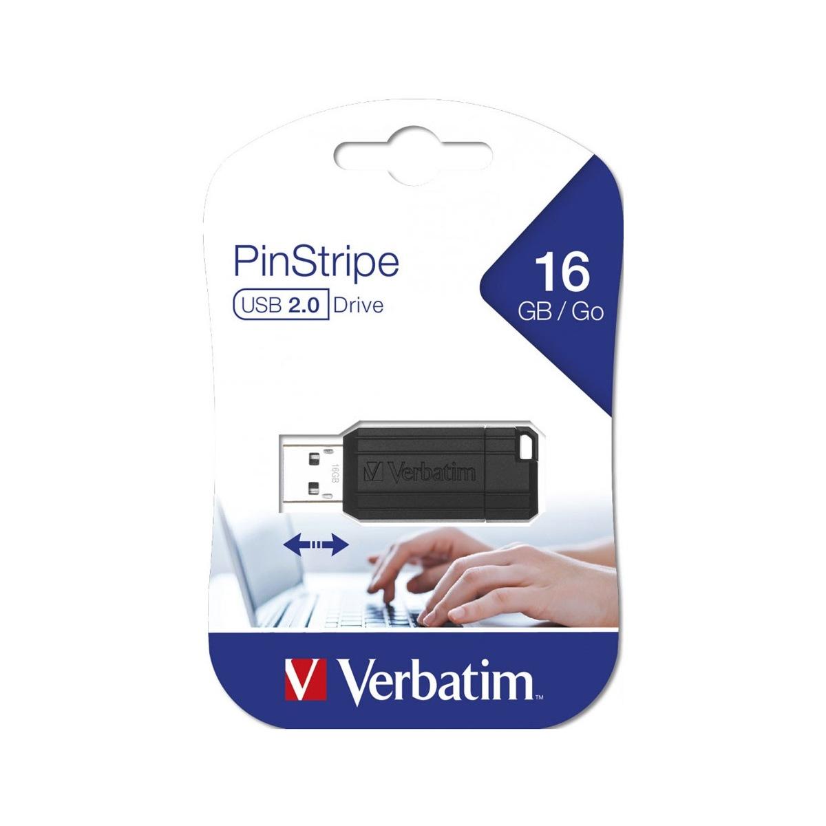 Verbatim - pen drive pinstripe usb 2.0 da 16gb