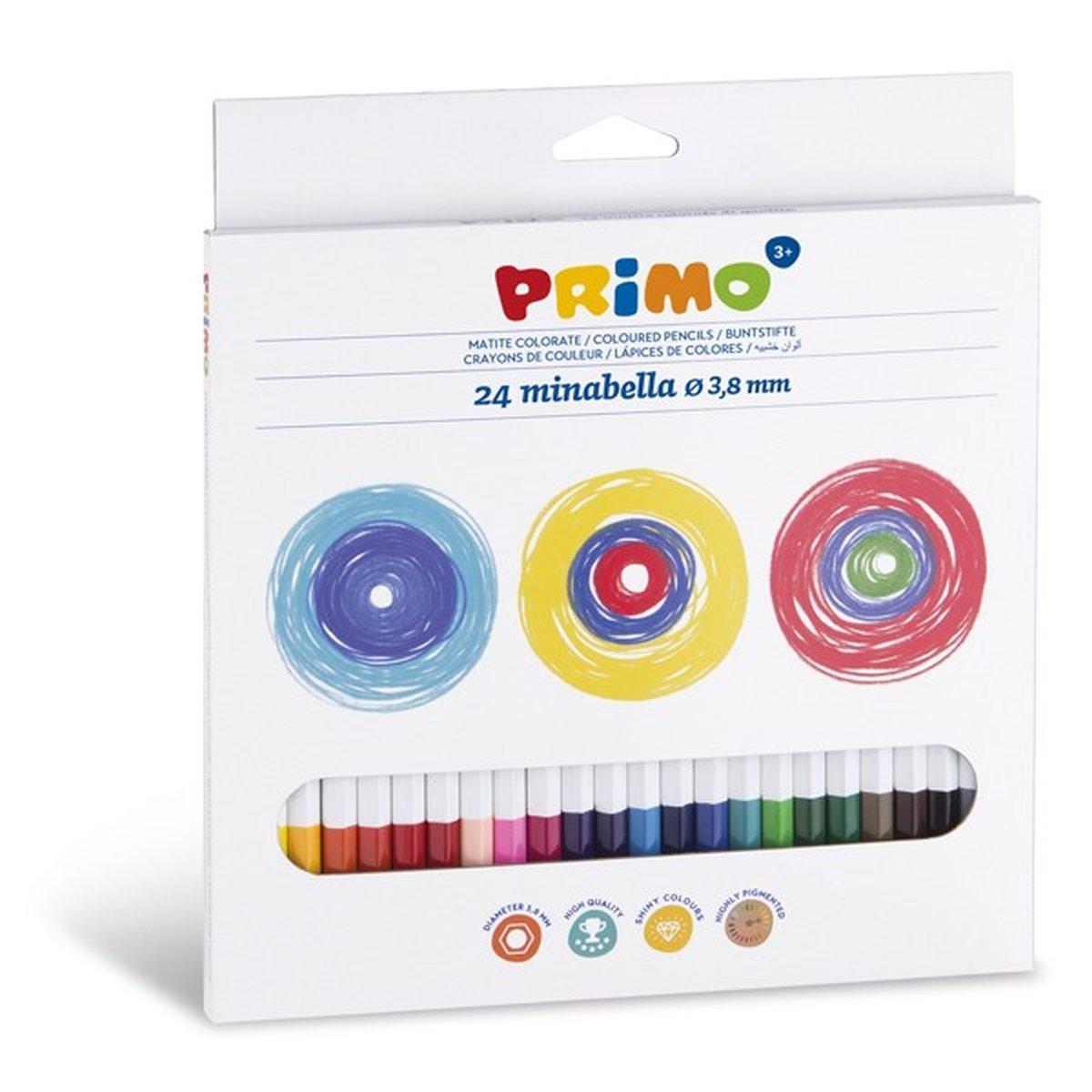 Primo - pastelli minabella Ø 3,8 mm - scatola 24 colori
