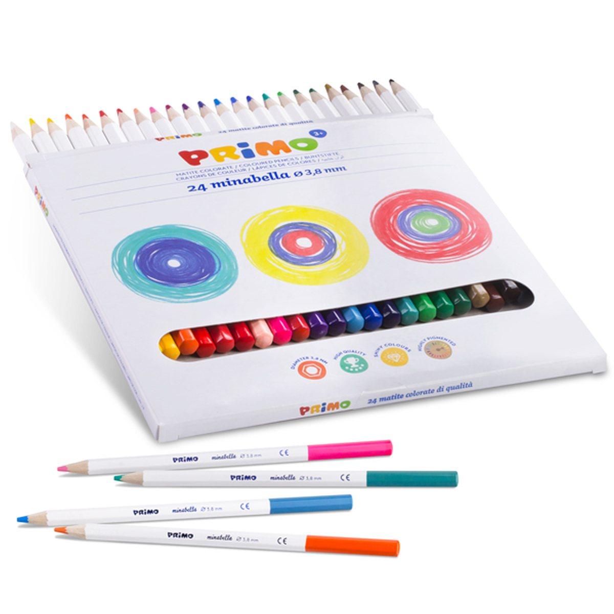 Primo - pastelli minabella Ø 3,8 mm - scatola 24 colori